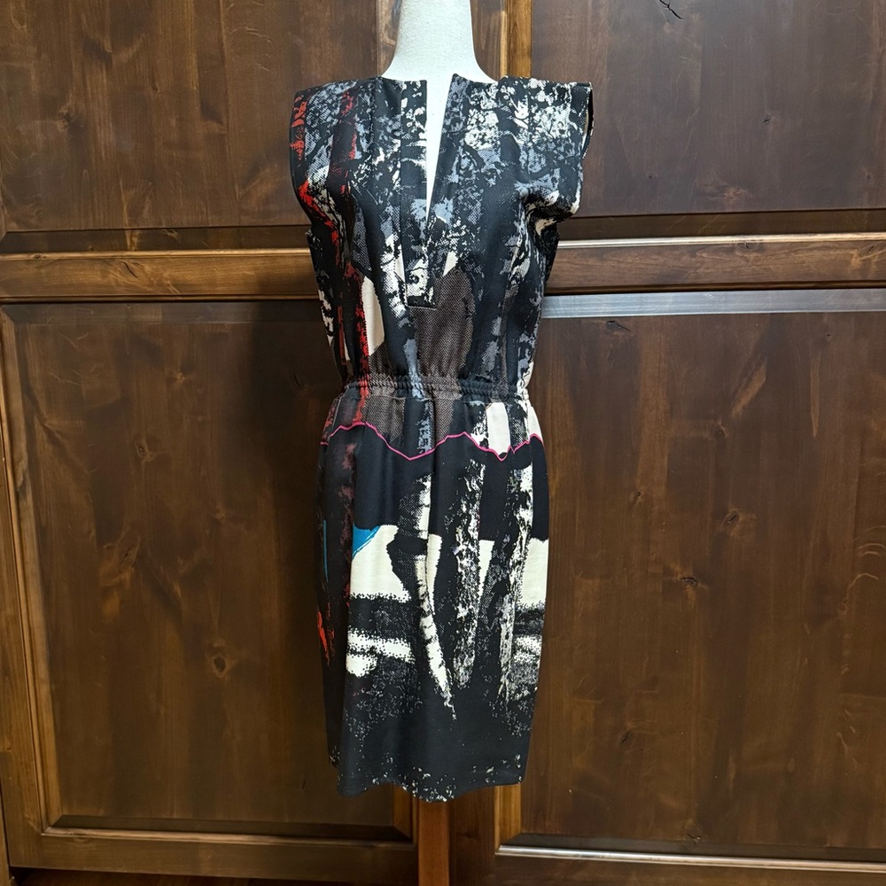 Balenciaga Paris Vintage Black and White Comfortable Sheath Cocktail Dress